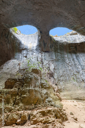 God's eyes in Prohodna cave, Bulgaria