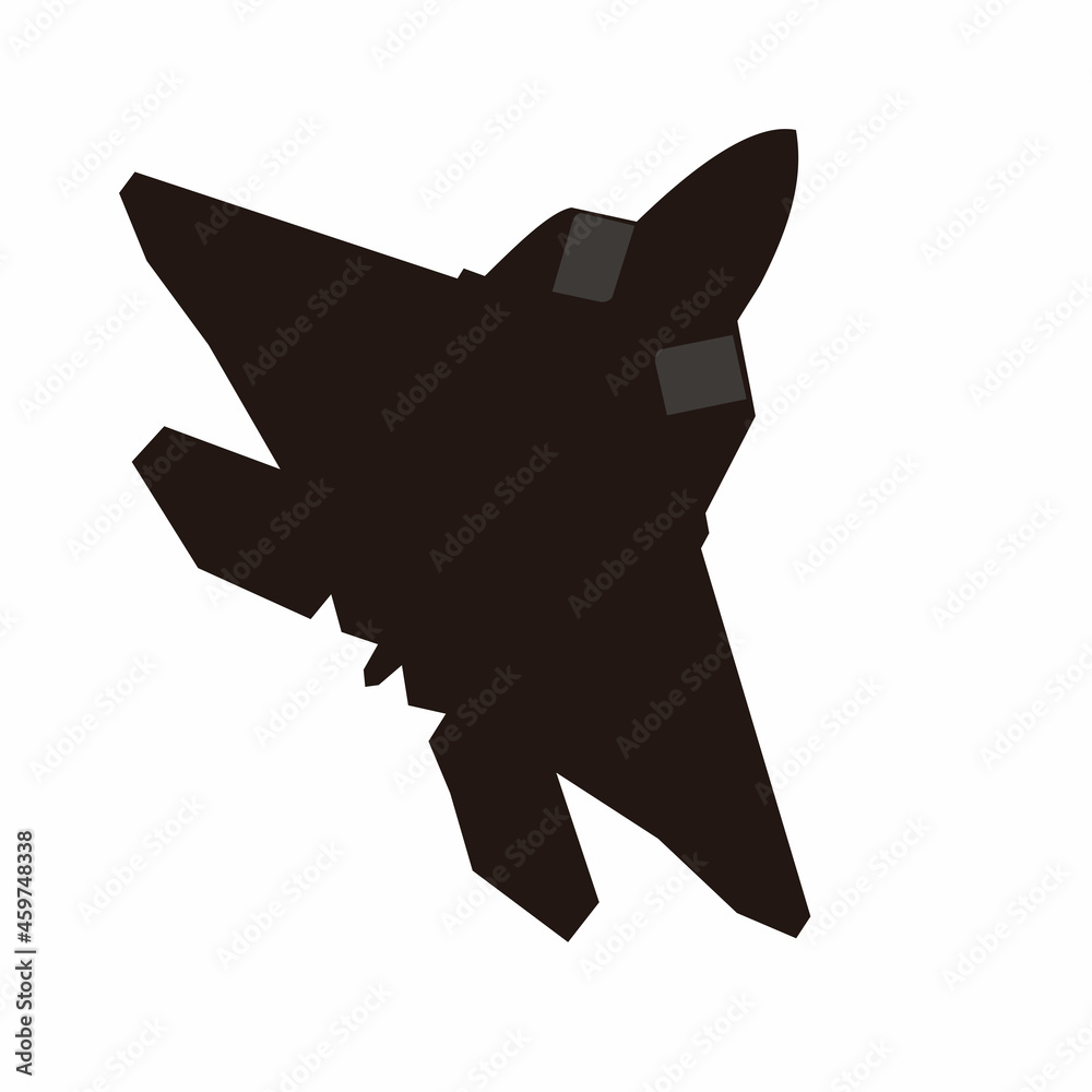 F22 raptor jet fighter silhouette vector design Stock Vector | Adobe Stock