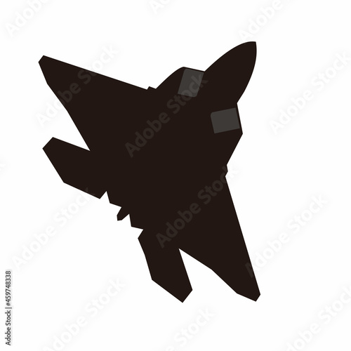 F22 raptor jet fighter silhouette vector design