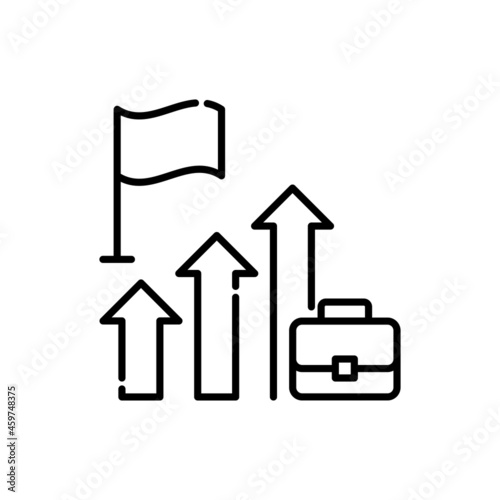 Career ways vector outline icon style illustration. EPS 10 file