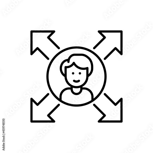 Opportunity vector outline icon style illustration. EPS 10 file