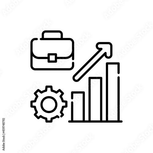Career vector outline icon style illustration. EPS 10 file