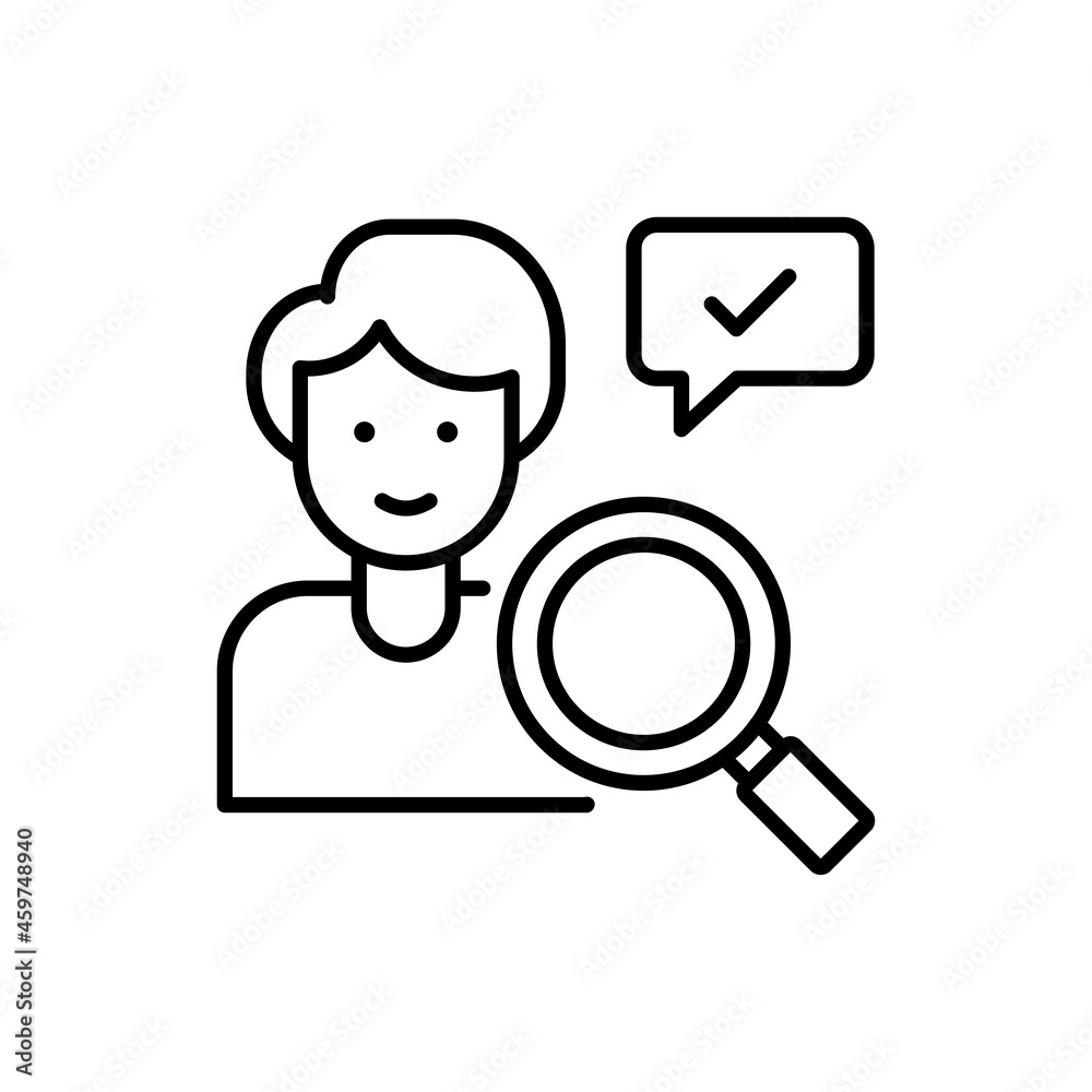 Applicant vector outline icon style illustration. EPS 10 file Applicant vector outline icon style illustration. EPS 10 file