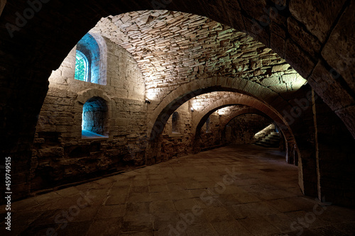 San Juan de la Pe  a  Arag  n September 7  2021  Arches inside the monastery of San Juan de la Pe  a  a Romanesque work in Huesca.