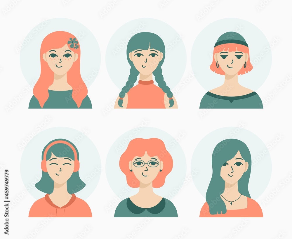 Hand drawn different people icons pack Hand drawn different people icons pack