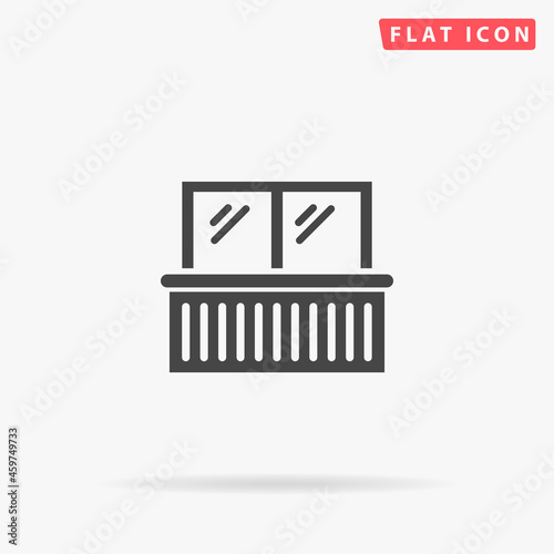 Balcony flat vector icon