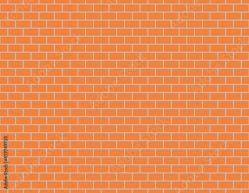 Orange brick vector wall, trendy illustration. EPS