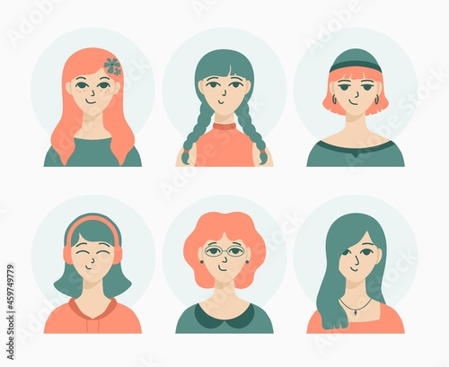Hand drawn different people icons pack