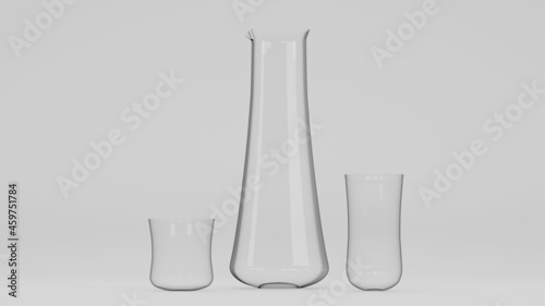 glass of water Low-poly 3D model