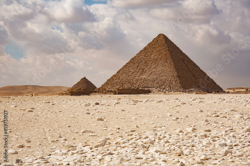 Great Pyramids of Giza  UNESCO World Heritage site  Egypt