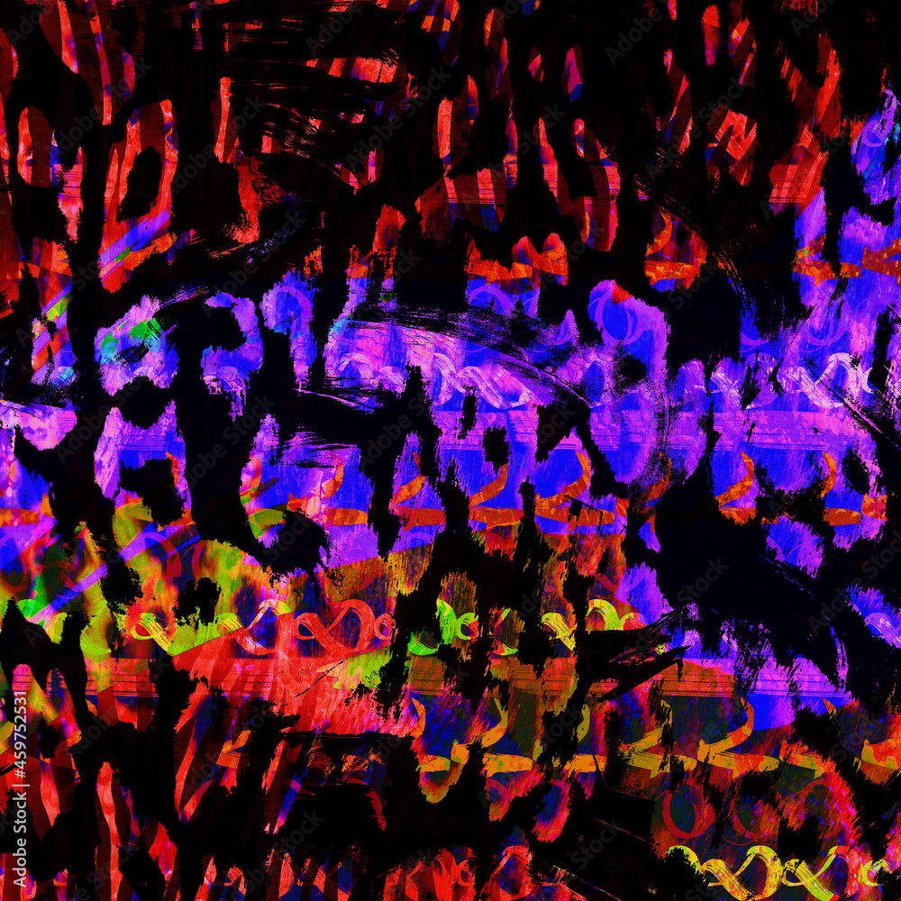 vibrant color pattern design with animal skin effect
vibrant color pattern design with animal skin effect