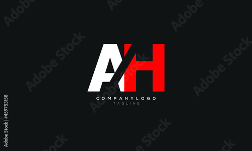 AH, HA, Abstract initial monogram letter alphabet logo design