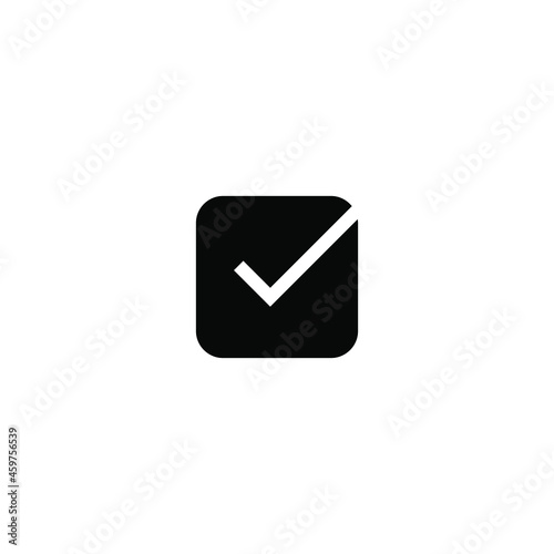 checked tick icon vector png isolated on white background