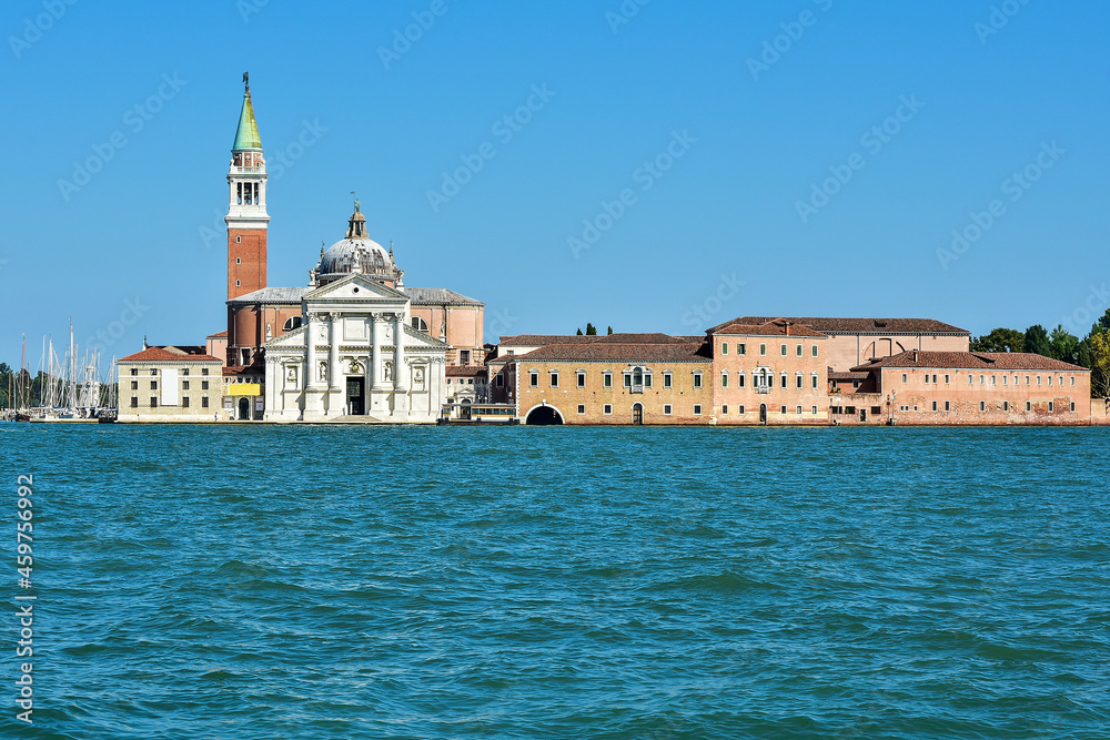 beautiful view of the island of Isola di San Giorgio Maggiore in Venice, Italy 