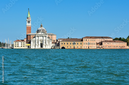 beautiful view of the island of Isola di San Giorgio Maggiore in Venice, Italy 