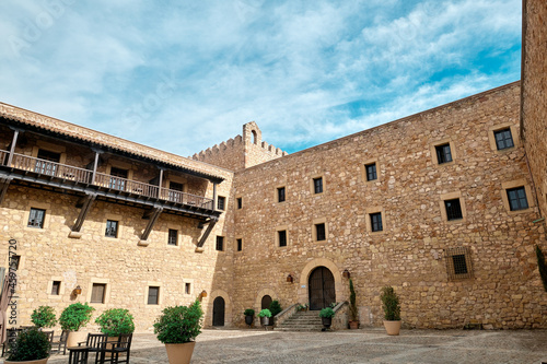 Sigüenza, Guadalajara, Spain, September 11, 2021 interior of the castle parador de Sigüenza