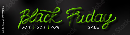 Black Friday Sale green text
