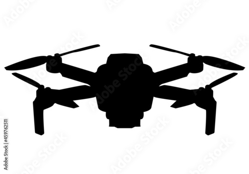 Silueta de  dron en negro