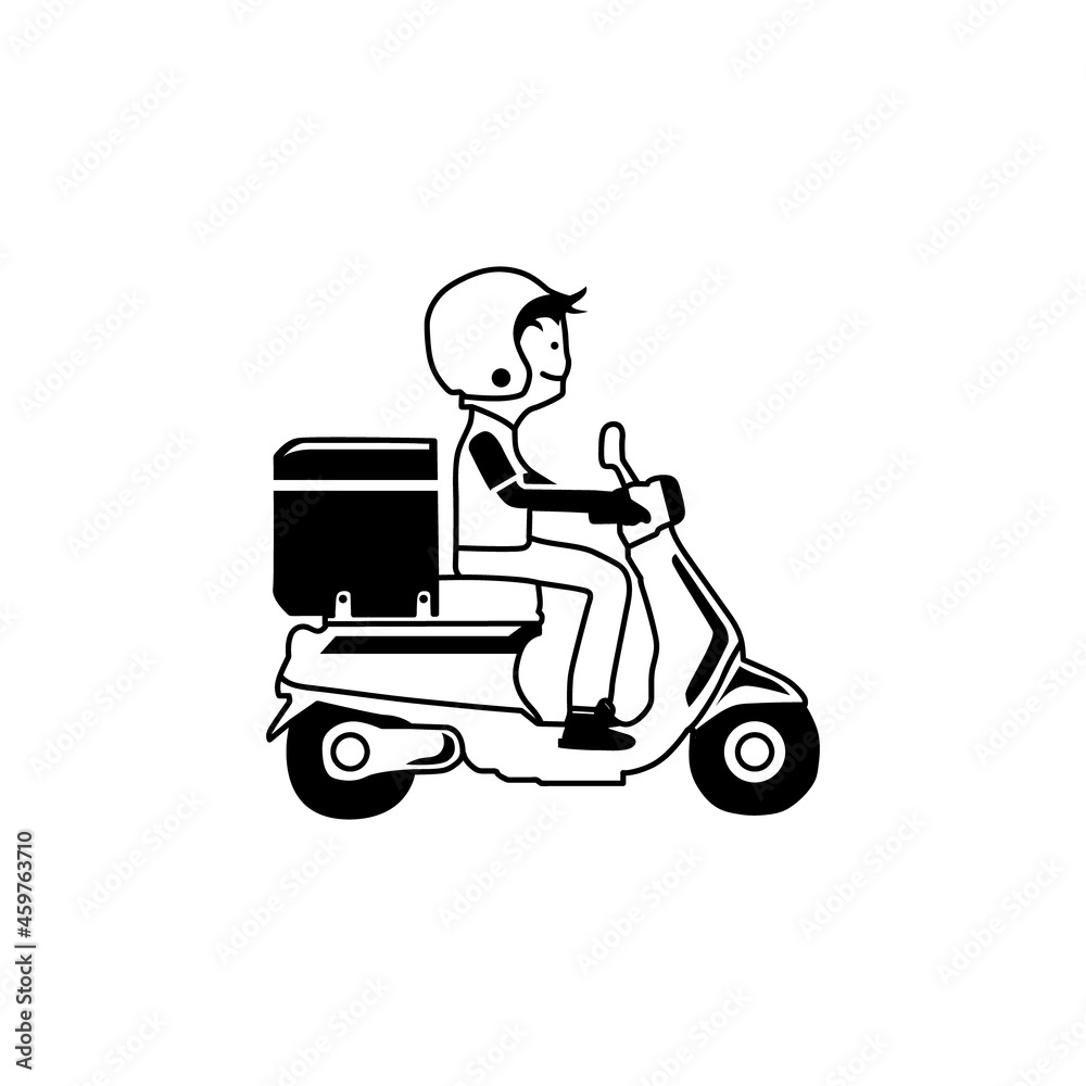Delivery motorbike design vector isolated