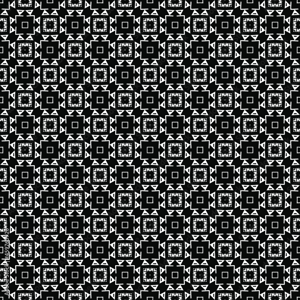 Black and white surface pattern texture. Bw ornamental graphic design. Mosaic ornaments. Pattern template. Vector illustration. Black and white surface pattern texture. Bw ornamental graphic design. Mosaic ornaments. Pattern template. Vector illustration.
