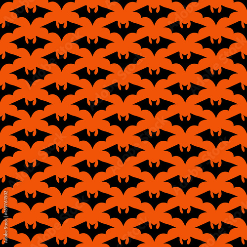 Repeated bats wallpaper. Vector and seamless bats pattern.