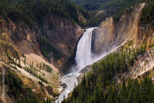 The Lower Fall, The Grand Canyon of Yellowstone Nation Park, Wyoming, USA.