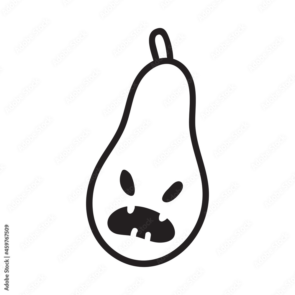 Halloween pumpkin. Vector concept in doodle and sketch style. Hand drawn illustration