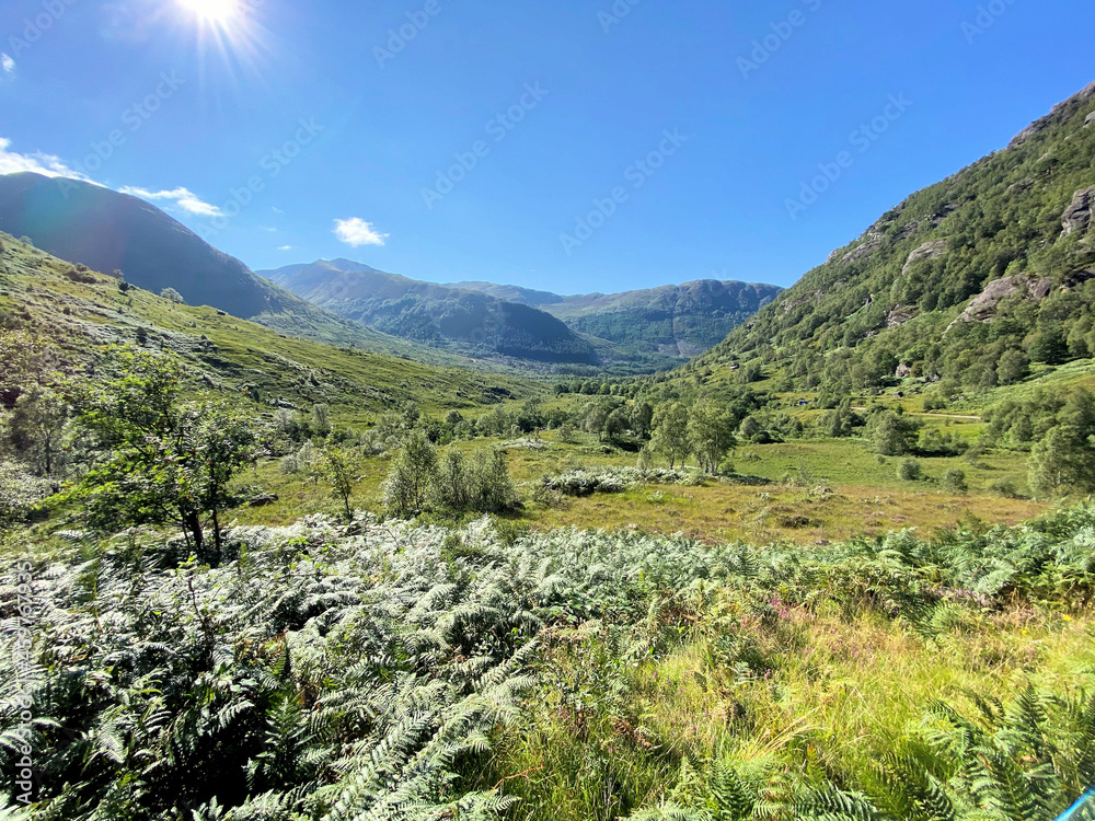 A view of the Scottish Highlands near Ben Nevis