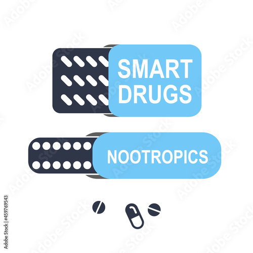 Nootropics Pills Icon, Tablets, Anti Allergy Medicine