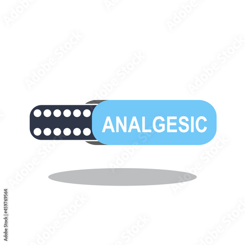 Painkiller Pills Icon, Tablets, Analgesic Medicine