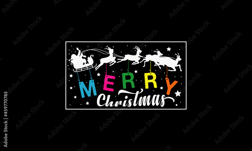Merry Christmas T-shirt design vector, black background Merry Christmas T-shirt design vector, black background