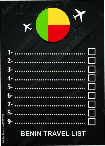 Benin travel list brochure 