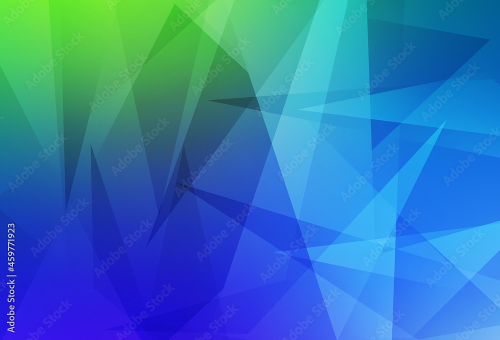 Fototapeta premium Light Blue, Green vector texture with triangular style.