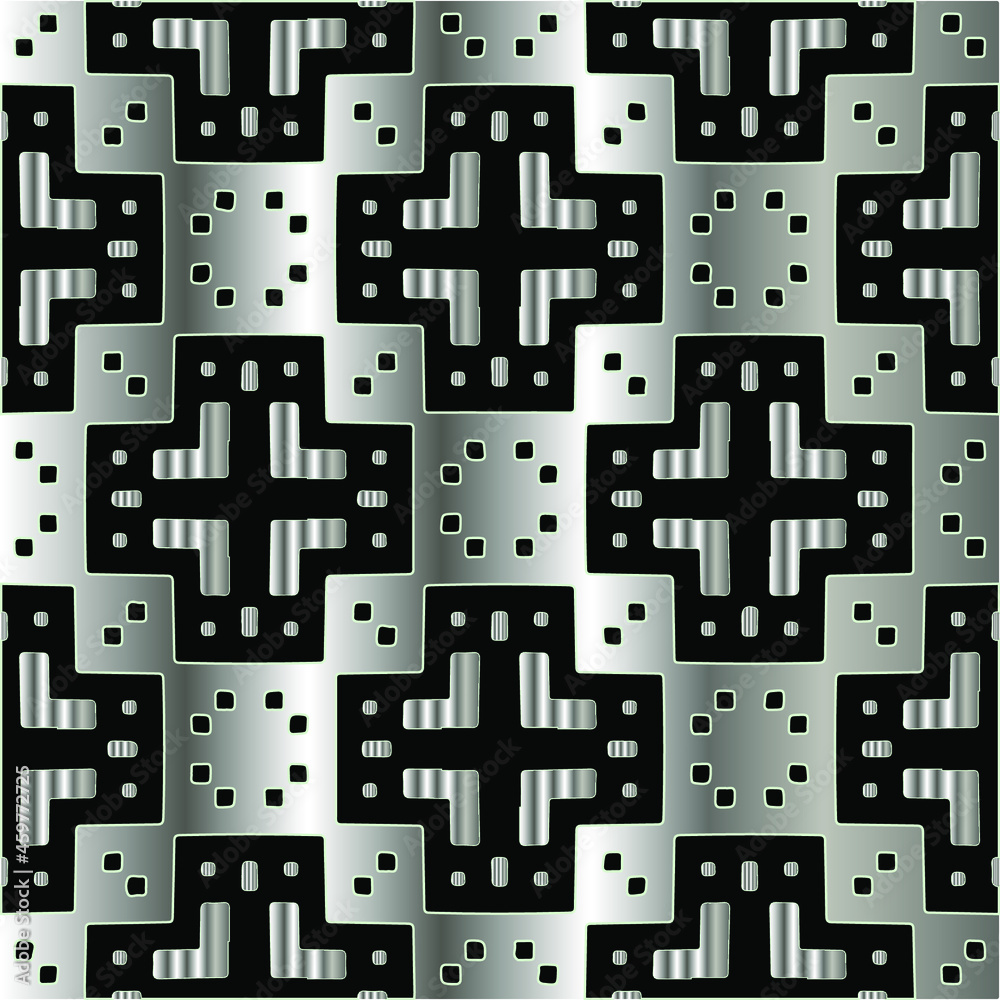 metal pattern on a black background. pattern for fabric, wallpaper, packaging. Decorative print. metal pattern on a black background. pattern for fabric, wallpaper, packaging. Decorative print.