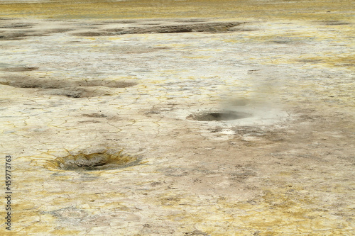 Fumaroles of the Stefanos crater on the island of Nisyros