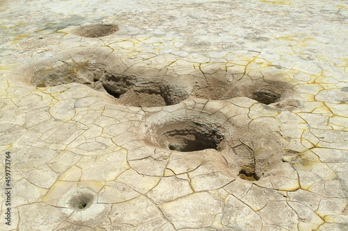 Fumaroles of the Stefanos crater on the island of Nisyros
