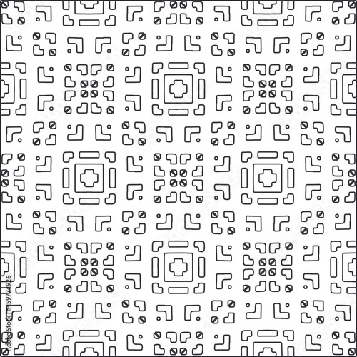  Vector pattern with symmetrical elements . Repeating geometric tiles from striped elements.