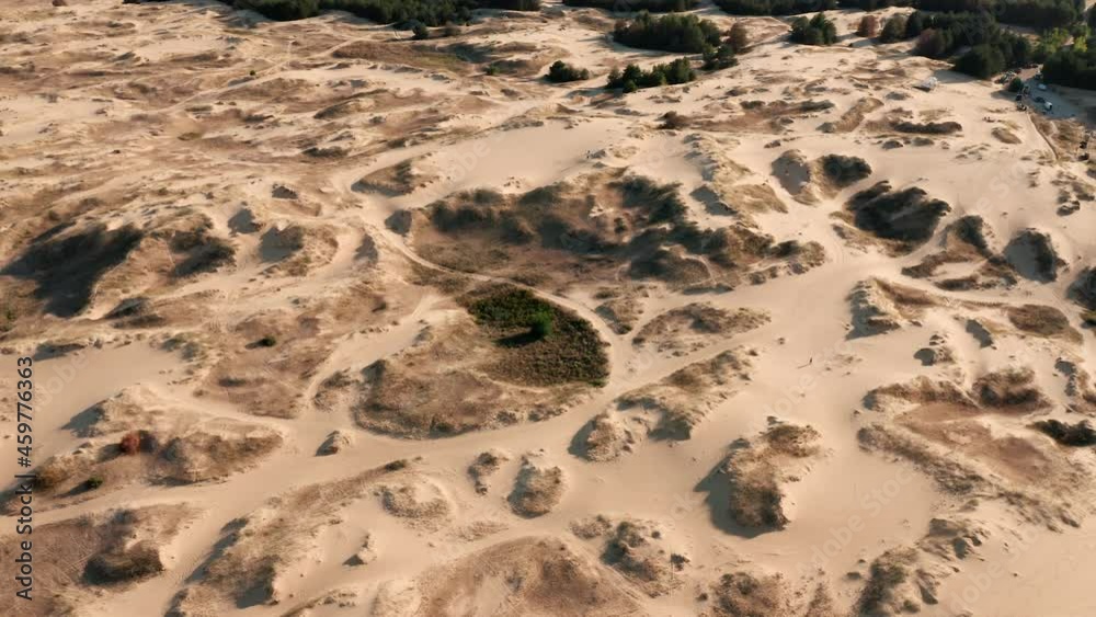 Aerial view of a desert, sand dunes. Texture of the surface of desert nature Aerial view of a desert, sand dunes. Texture of the surface of desert nature