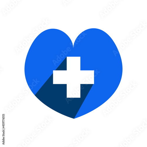 medical cross in heart