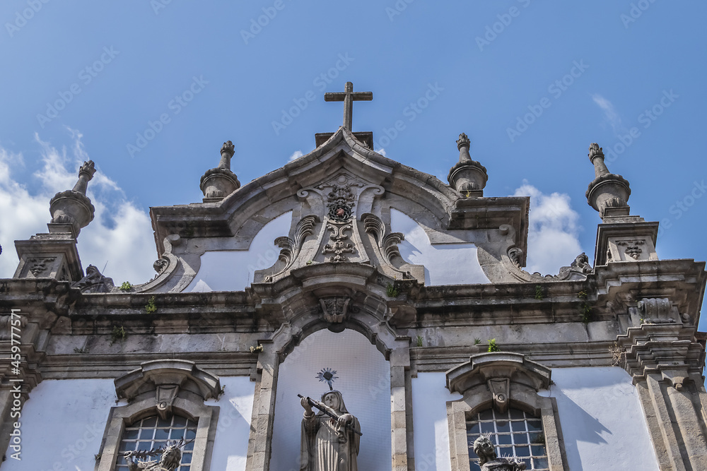 Chapel of Hospital of the Third Order of Sao Domingos (18th century). Baroque, rococo and neoclassical architecture chapel. Guimaraes, Portugal.