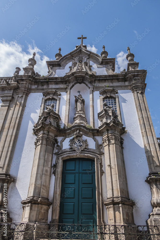 Chapel of Hospital of the Third Order of Sao Domingos (18th century). Baroque, rococo and neoclassical architecture chapel. Guimaraes, Portugal.