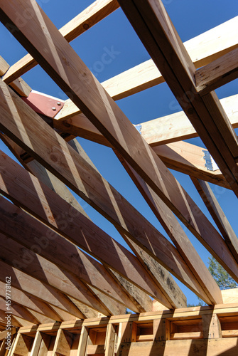 Structural roof framing intersection detail