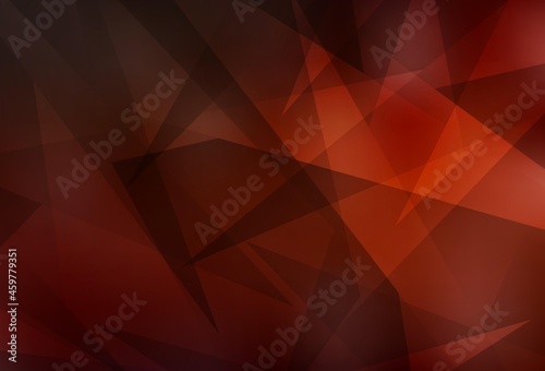 Dark Red vector background with polygonal style.