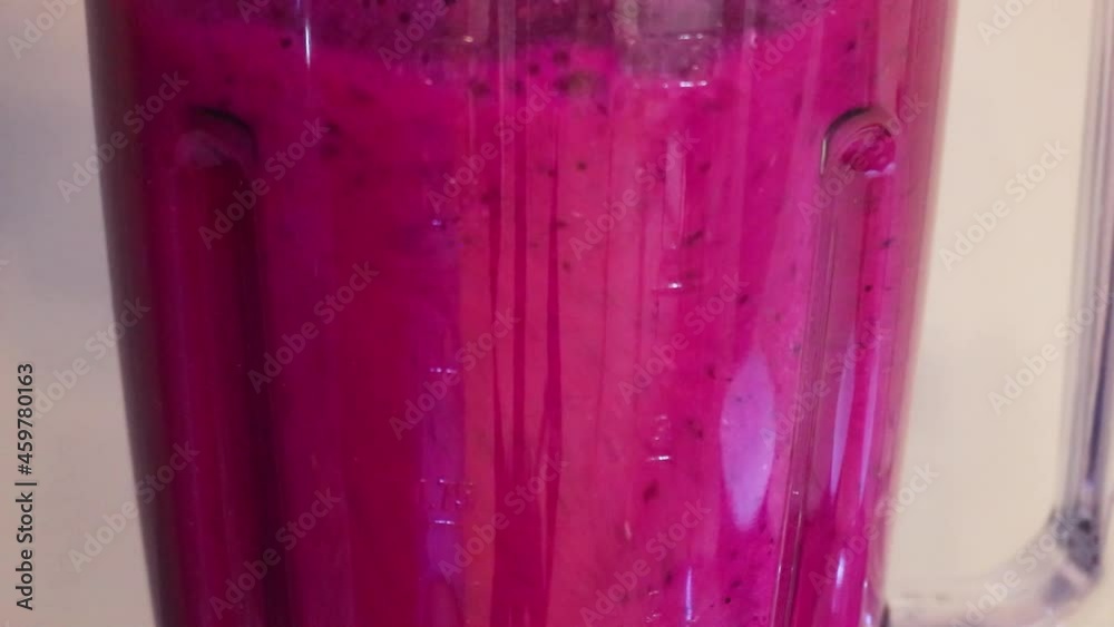 Fruits In A Blender Getting Blended Together - Closeup Fruits In A Blender Getting Blended Together - Closeup