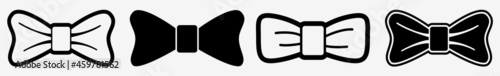 Fotografie, Obraz Bow Tie Icon Celebration Bow-Tie Set | Bow Ties Icon Bowtie Vector Illustration