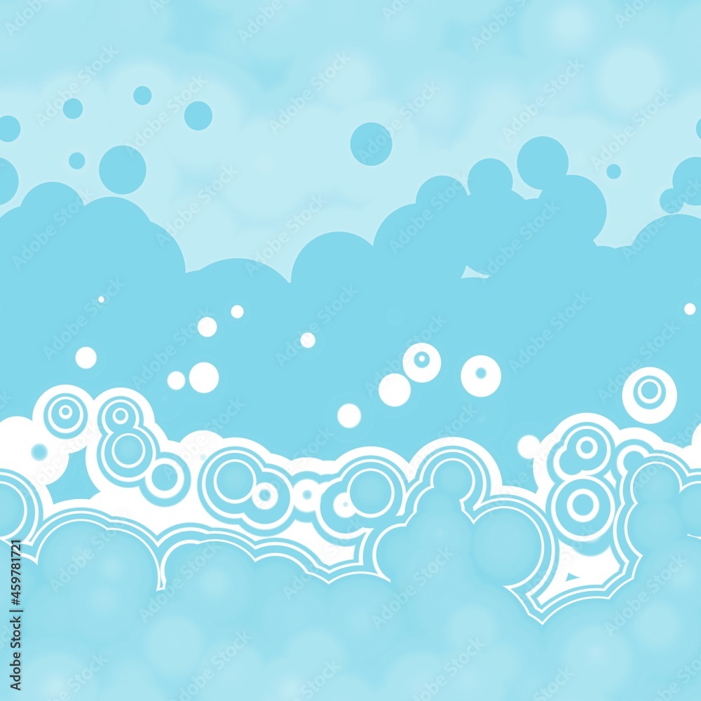 Seamless light blue bubbles background pattern Seamless light blue bubbles background pattern
