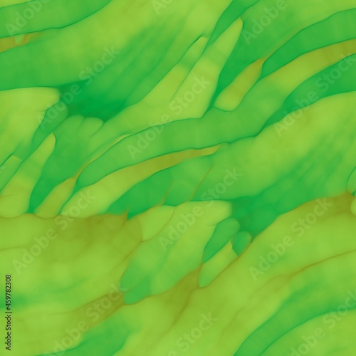 Seamless abstract green watercolor leaves background