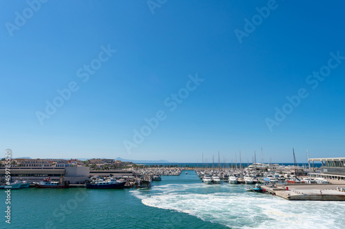 boats in the Port of Denia. Alicante. Valencian Community. Spain. Europe. July 1  2021 