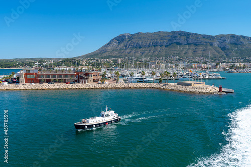 boats in the Port of Denia. Alicante. Valencian Community. Spain. Europe. July 1, 2021 