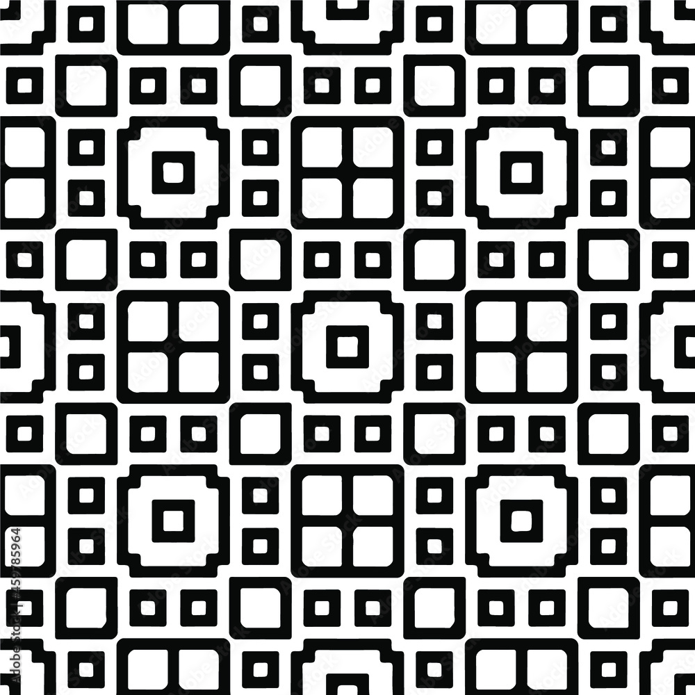 Seamless vector pattern in geometric ornamental style. Black pattern. Seamless vector pattern in geometric ornamental style. Black pattern.